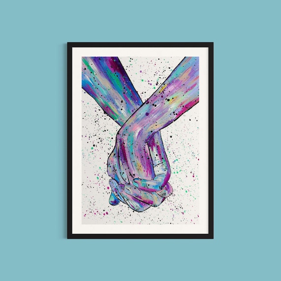 Holding Hands Art Print