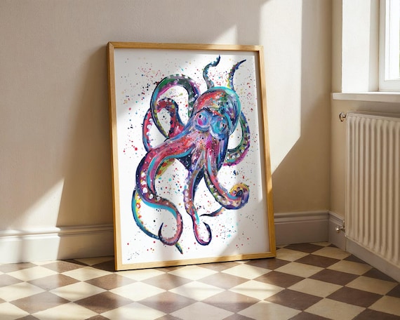 Octopus Art Print ‘Ollie’