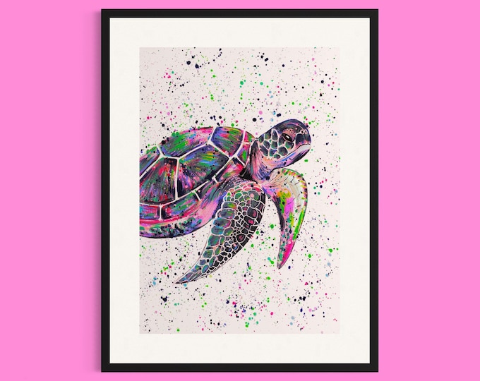 Sea Turtle Art Print ‘Sandy’