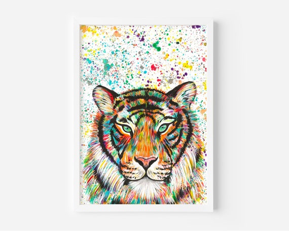 Rainbow Tiger Original Painting ‘Enzo’