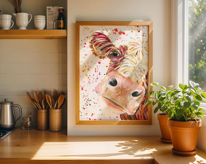 Cow Art Print ‘Caleb’