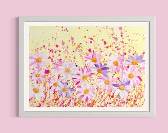 Wildflowers Art Print ‘Pastel Joy’