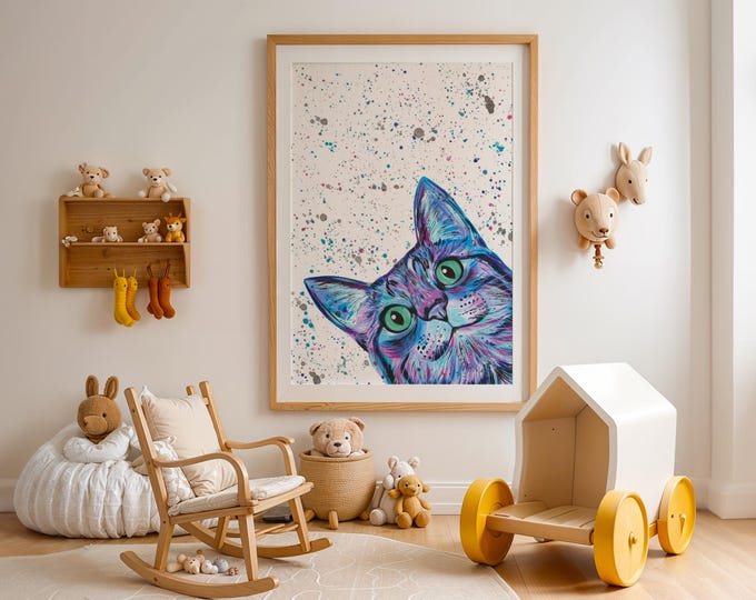 Curious Cat Art Print