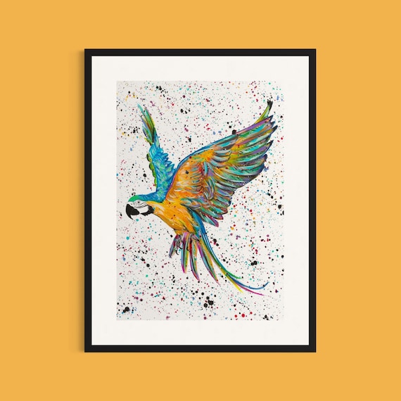 Parrot Art Print ‘Macey’