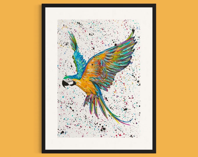 Parrot Art Print ‘Macey’