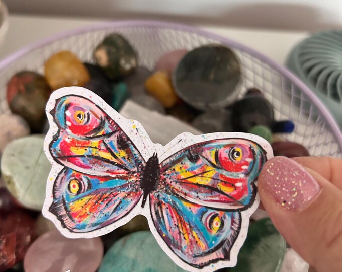 Rainbow Butterfly Sticker