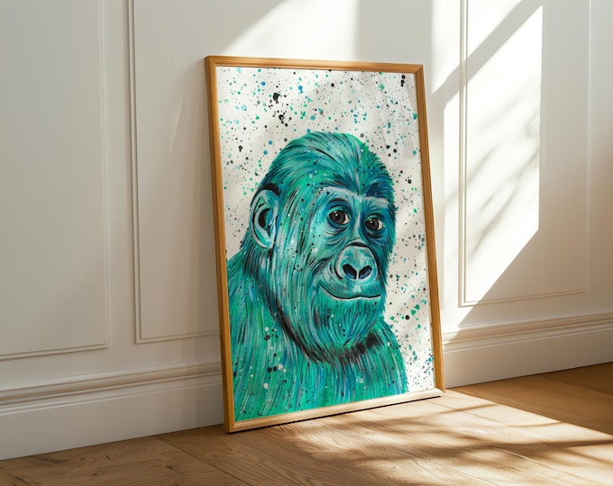 Gorilla Art Print ‘Kevin’