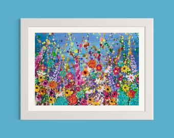 Wildflowers Art Print  ‘Floral Eruption’