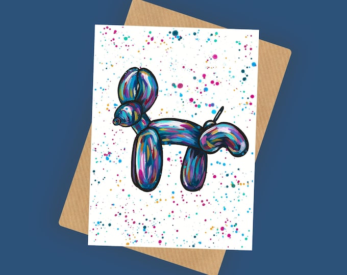 Balloon Dog Birthday Card