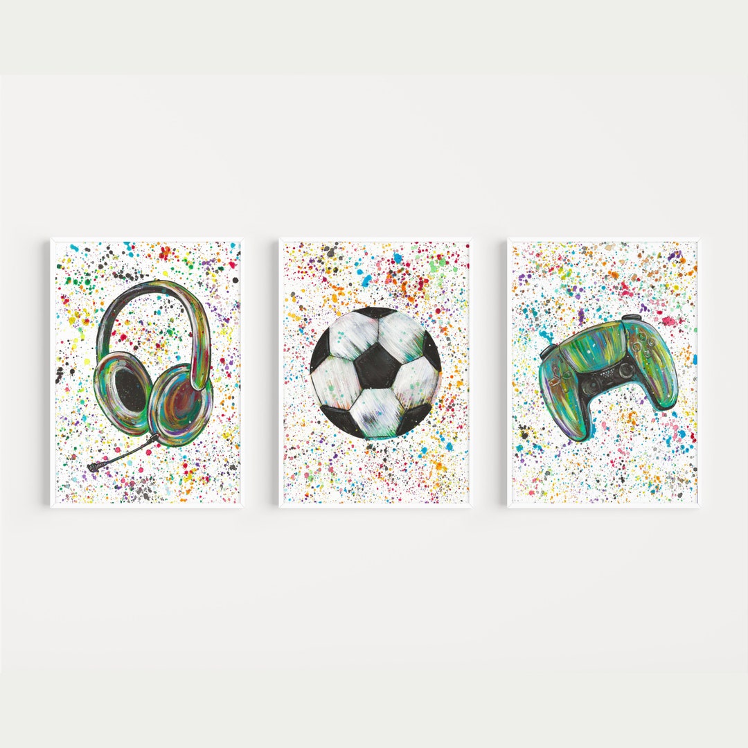 Gamer Art Prints Teen Boy Bedroom Decor Games Controller Etsy UK