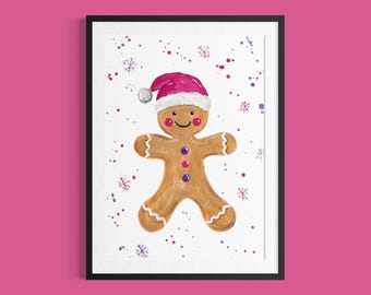 Gingerbread Man Art Print