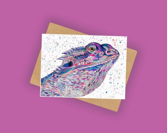 Bearded Dragon Greeting Card ‘Arlo’