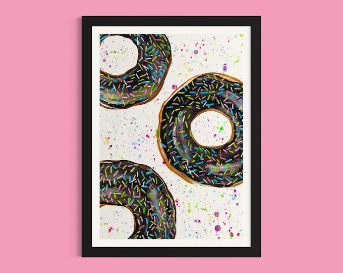 Sprinkle Doughnuts Art Print