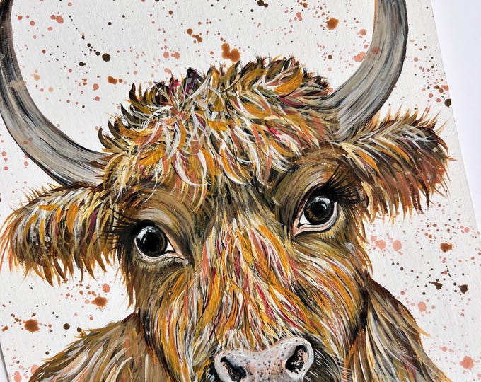 Highland Cow Original Painting