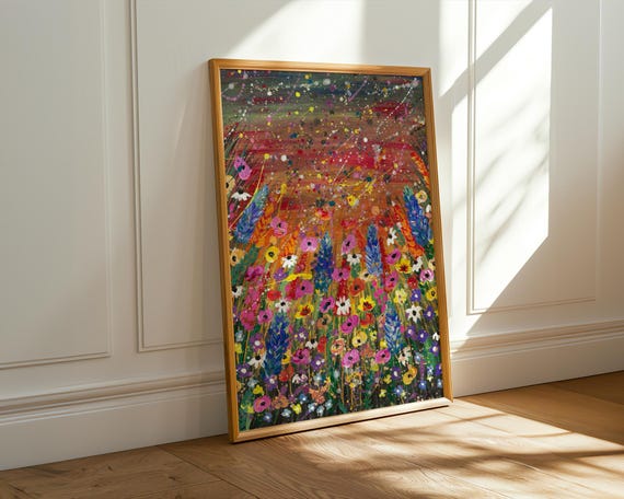 Wildflowers Art Print ‘Sunset Chaos’