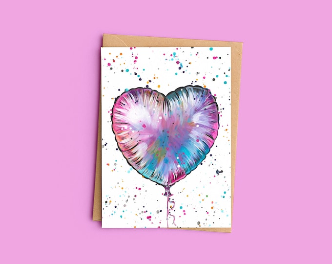 Balloon Heart Greetings Card
