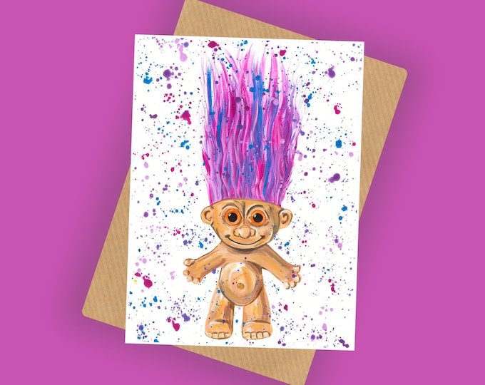 Troll Greetings Card