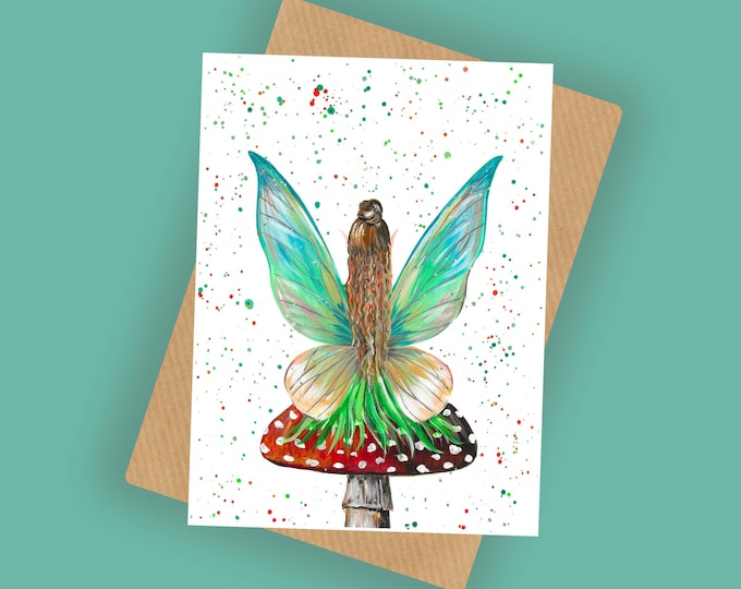 Mushroom Fairy Card