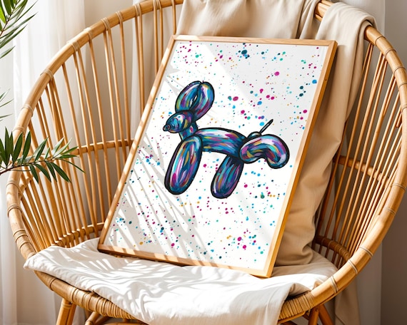 Cocking Leg Balloon Dog Art Print