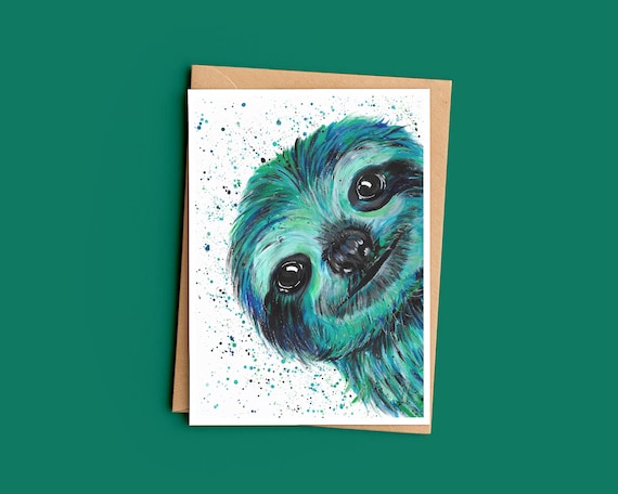 Sloth Greeting Card