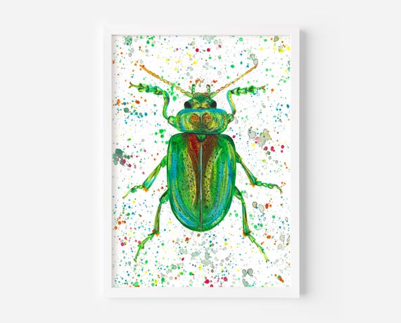 Rainbow Beetle Original Painting