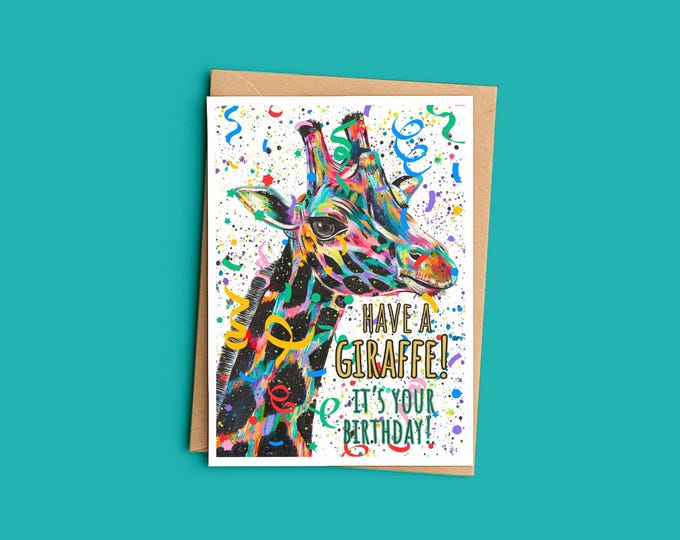 Giraffe Birthday Card