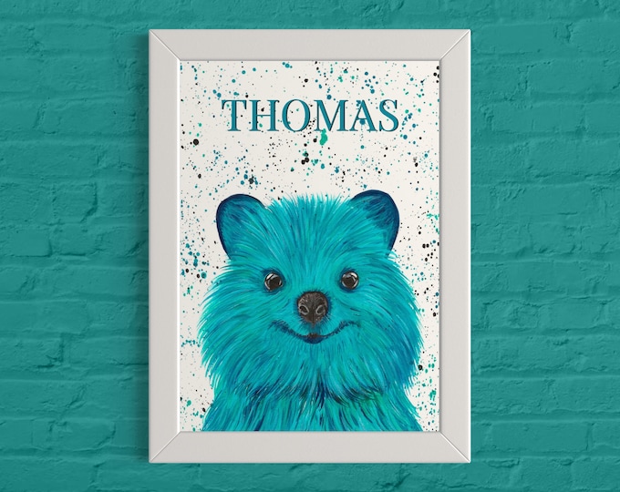 Personalised Quokka Art Print