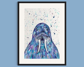 Walrus Art Print ‘Tim’