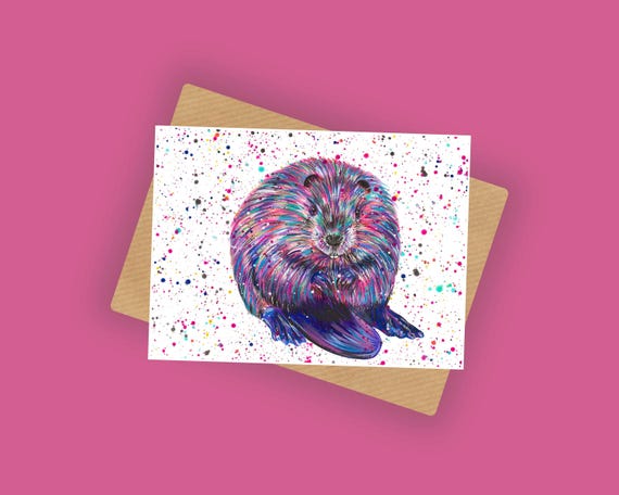 Beaver Greetings Card