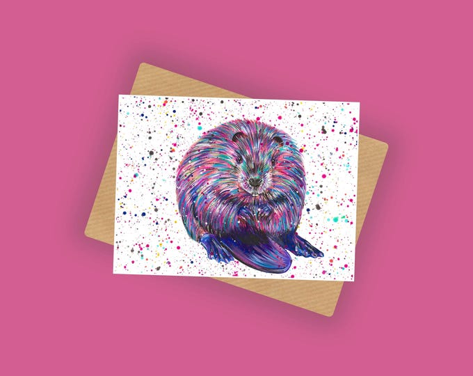 Beaver Greetings Card