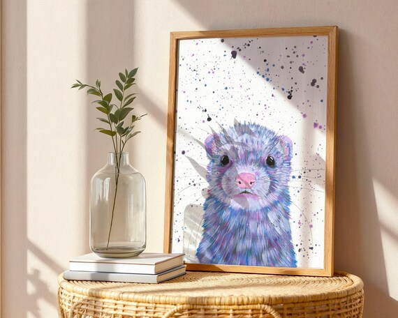 Ferret Art Print, ‘Daisy’