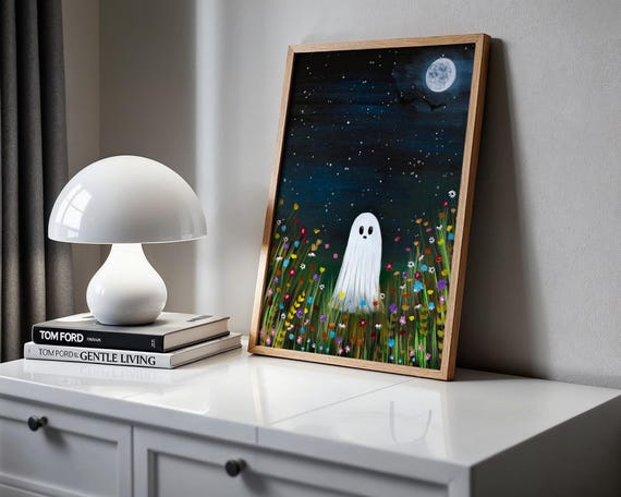 Halloween Wildflowers Art Print