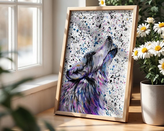 Wolf Art Print ‘Mika’