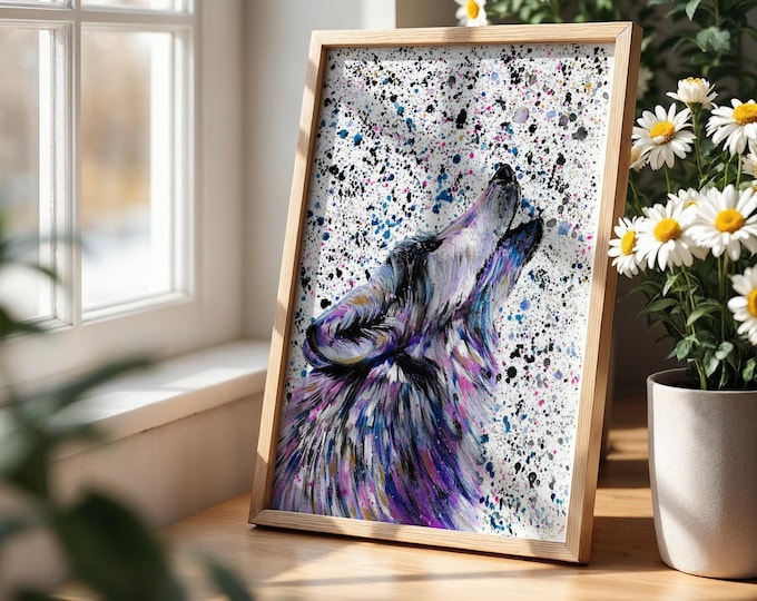 Wolf Art Print ‘Mika’