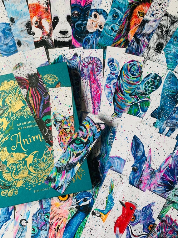 Handmade Animal Bookmark: Colourful Wildlife Art, Literary Gift