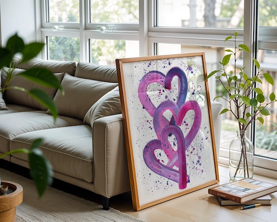 Hearts Trio Art Print