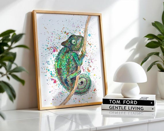 Chameleon Art Print ‘Gary’