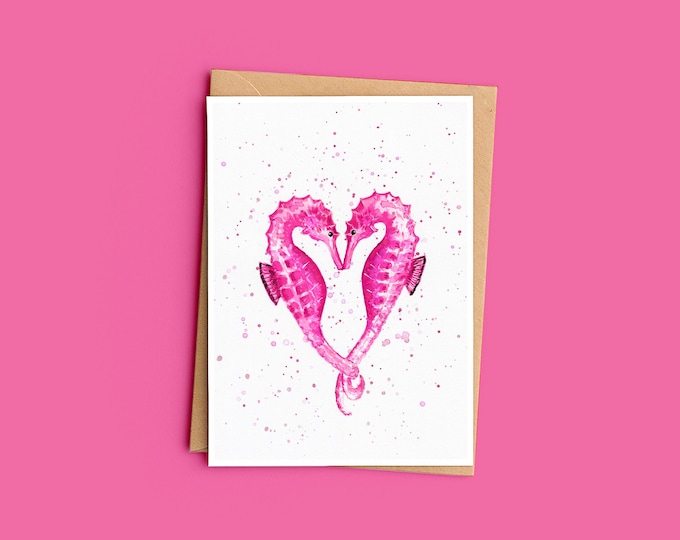 Seahorses Greetings Card