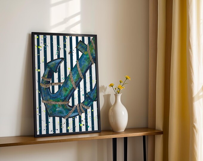 Nautical Boat Anchor Art Print