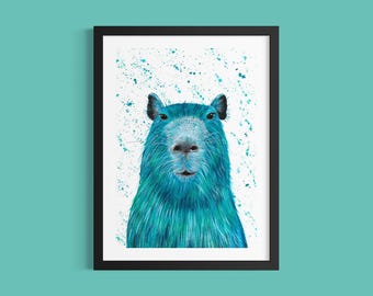 Capybara Art Print ‘Clive’
