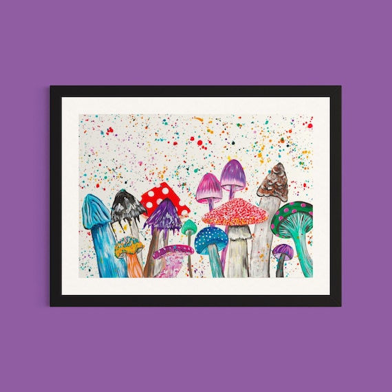 Funky Mushroom Art Print