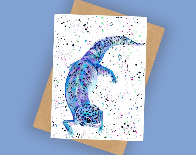 Leopard Gecko ‘Ziggy’ Greeting Card