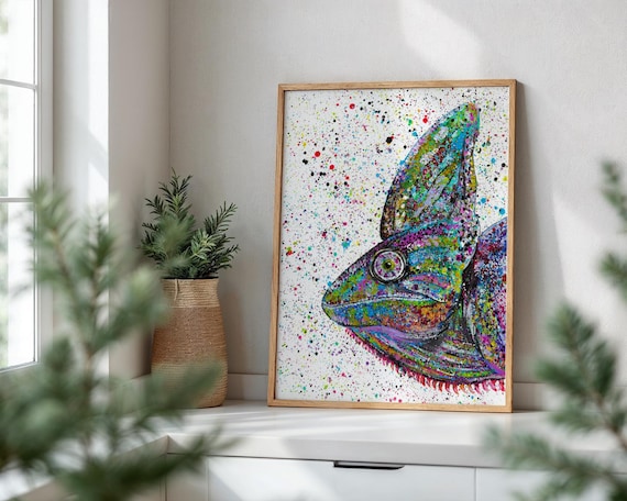 Chameleon Art Print ‘Barb’