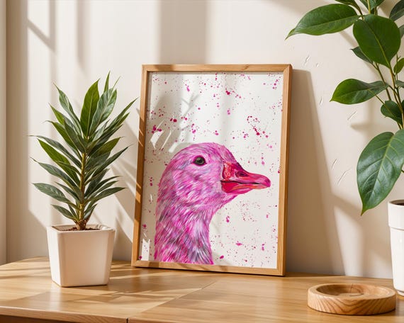 Pink Goose Art Print