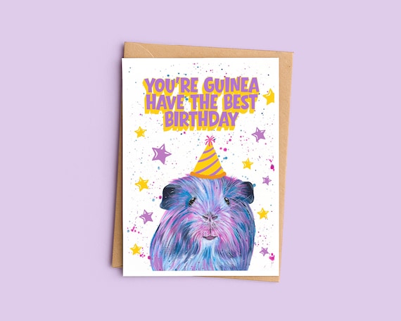 Guinea Pig Birthday Card