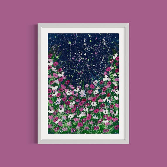 Wildflowers Art Print  ‘Celestial Blooms’