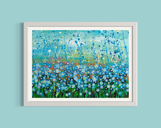 Forget Me Not Flowers Art Print