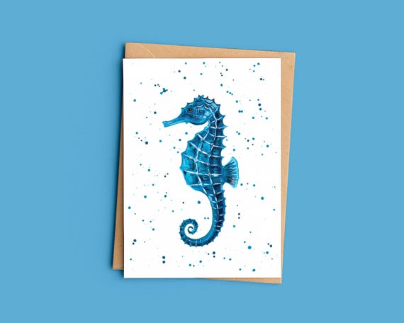 Seahorse Greeting Card