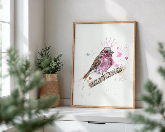 Purple Finch Art Print