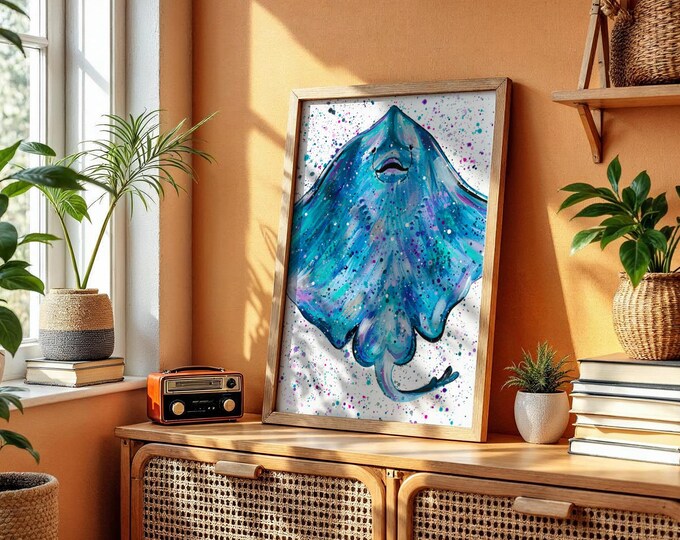 Manta Ray Art Print ‘Sammy’